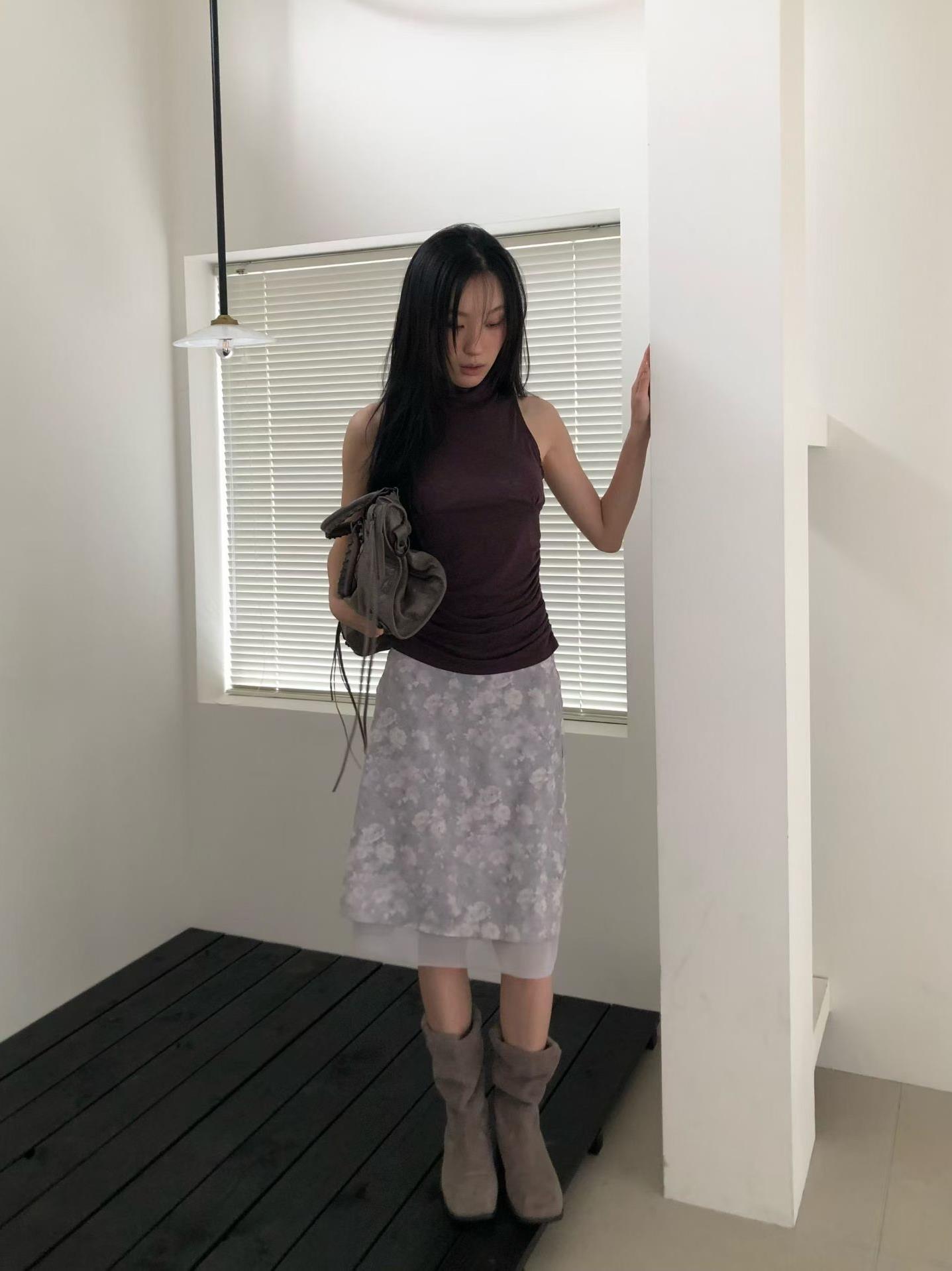 立領挖肩棉質背心